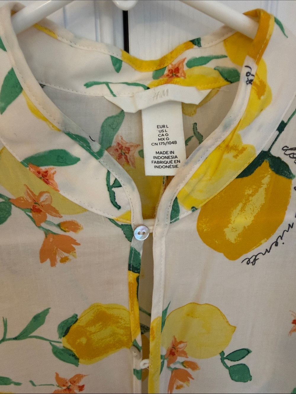 H&M 🍋Lemon Print Drawstring Dress🍋 - Picture 2 of 6